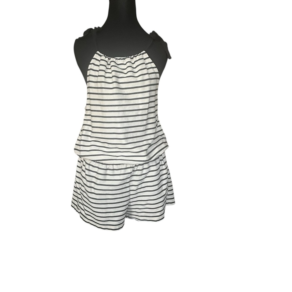 Madewell Adjustable Tie-Shoulder Nautical Shorts Jumpsuit Romper size S